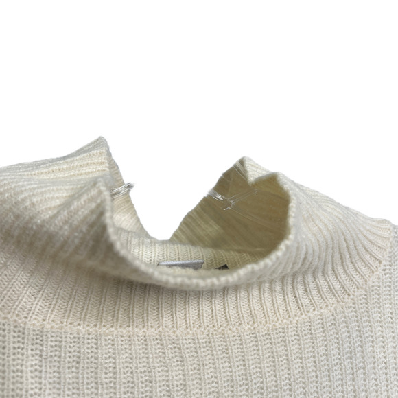 Christopher Fischer Women's Sweater Cashmere Pullover Cream Knit Turtleneck Sz S - Picture 5 of 9